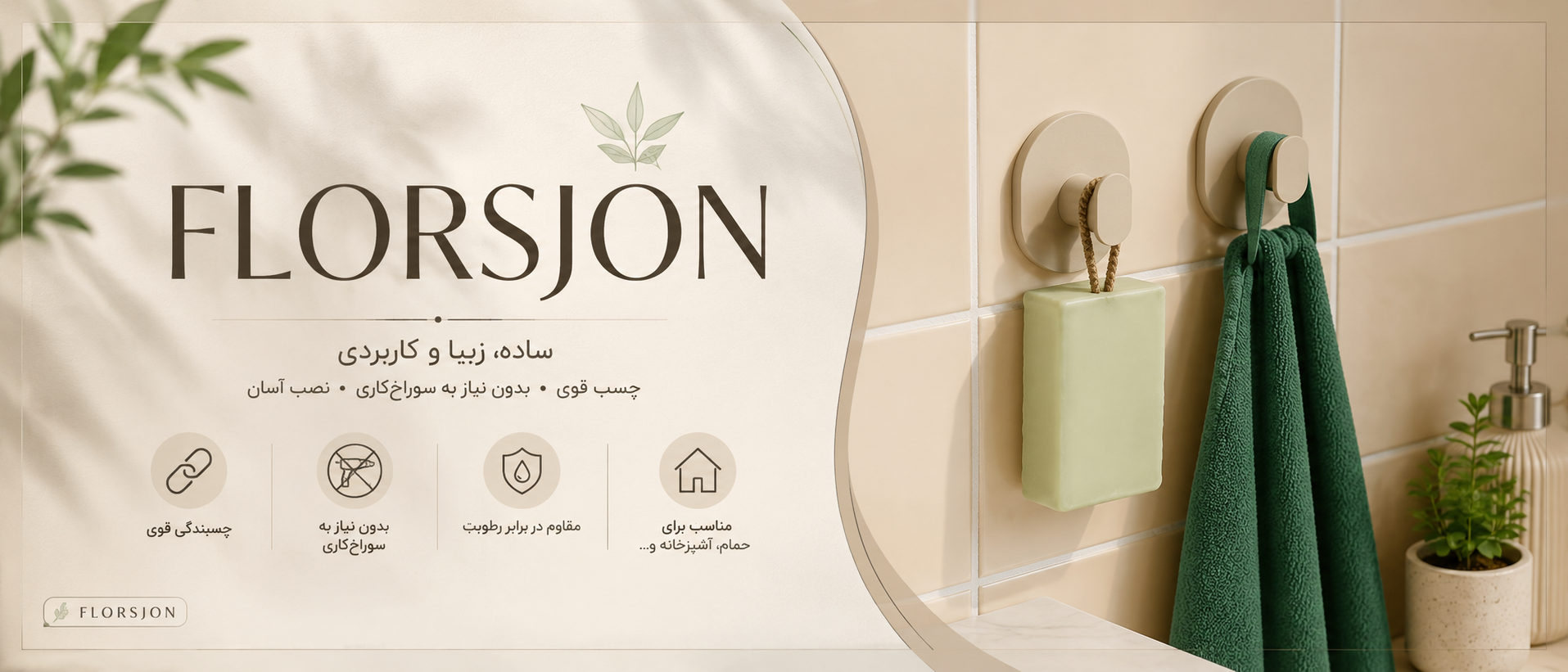 قلاب دیواری ایکیا مدل FLORSJON